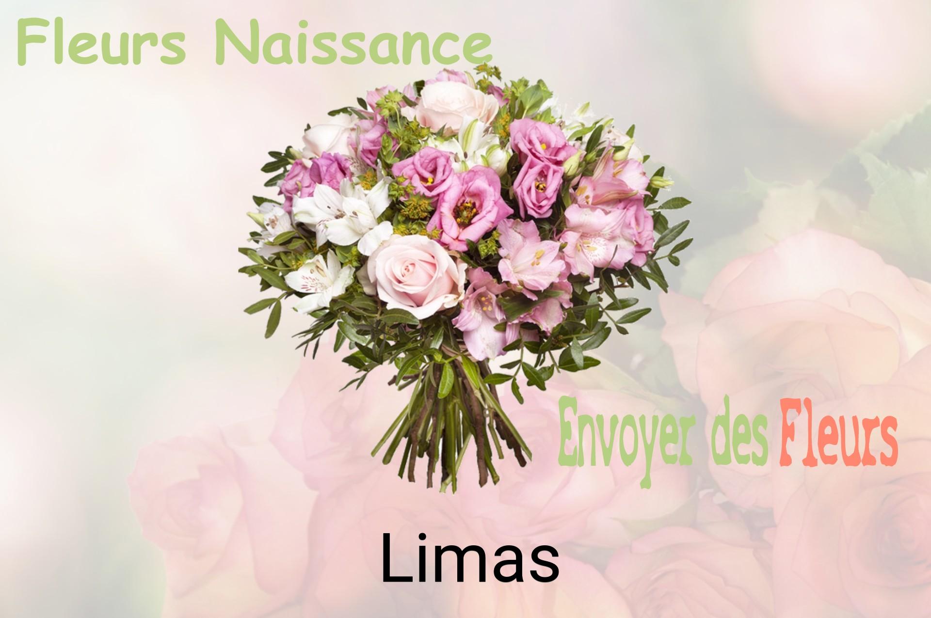 Bouquet de fleurs de naissance livré à Limas